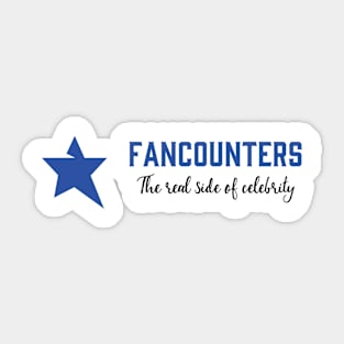 Fan counters Blue/Black Logo Sticker